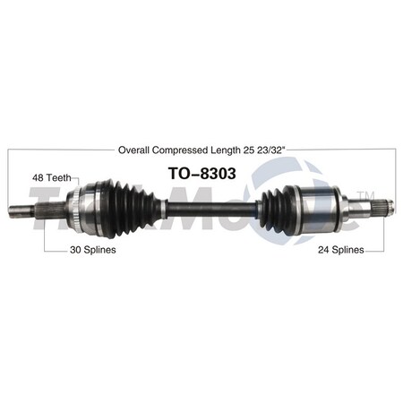 Surtrack Axle Cv Axle Shaft, To-8303 TO-8303